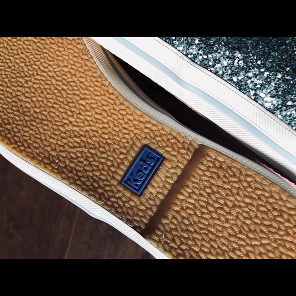 KATE SPADE/KEDS-NWT Aqua Glitter Sneakers - Picture 11 of 16